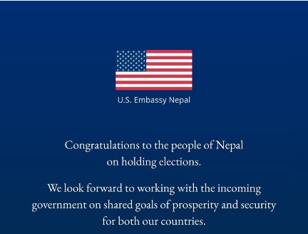 U.S. Congratulates Nepali People on Elections, Signals Readiness to Work With New Government